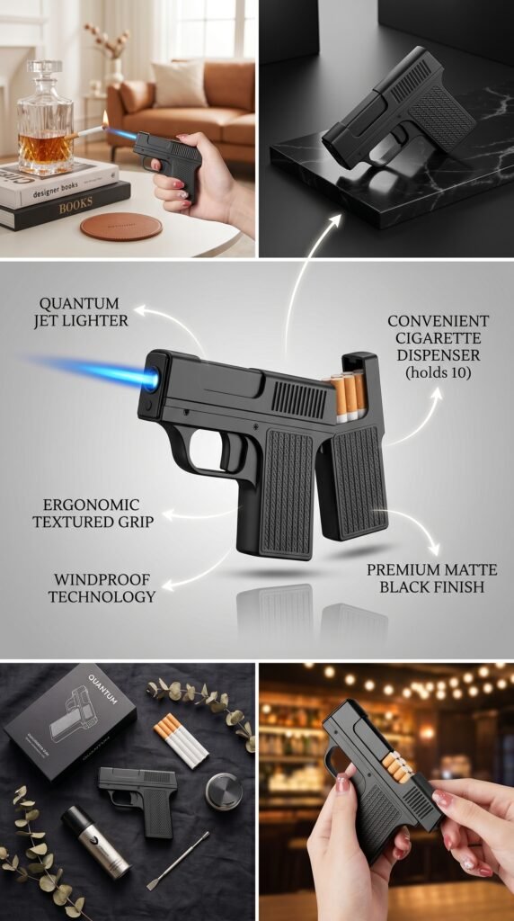 Multi Functional Foldable Windproof Lighter Folding Inflatable Lighter - Gadgetsorder