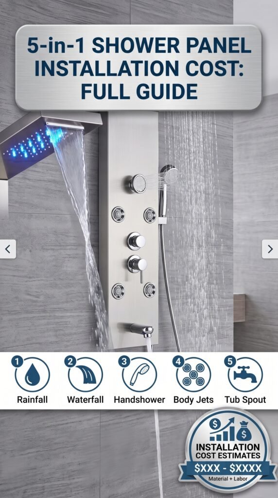 5-in-1 Shower Panel Installation Cost: Full Guide - Gadgetsorder