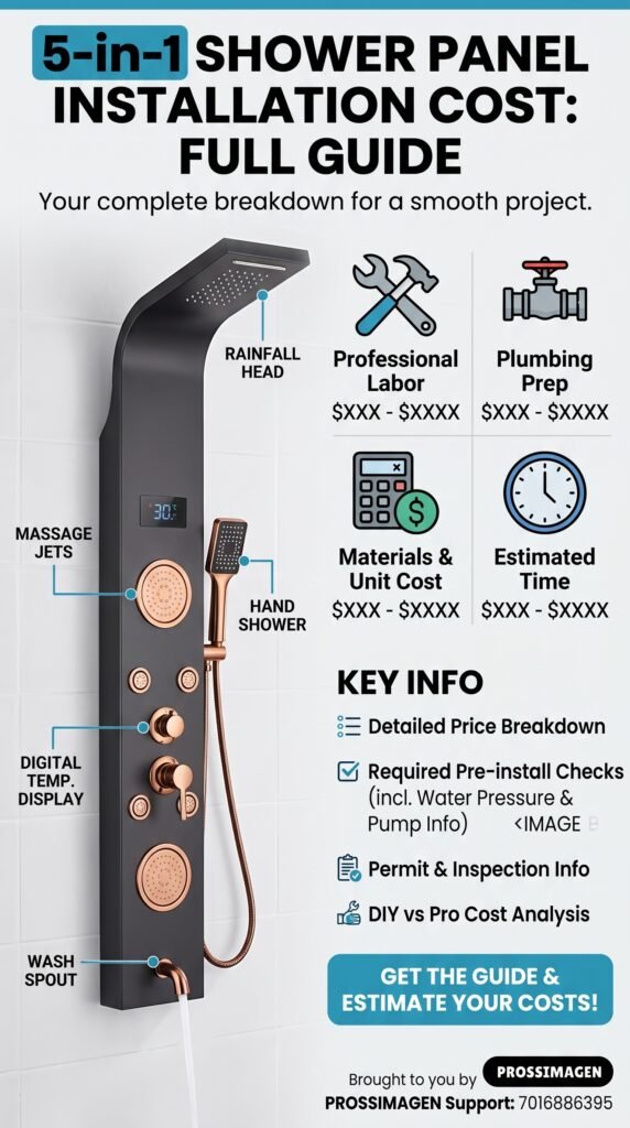 5-in-1 Shower Panel Installation Cost: Full Guide - Gadgetsorder