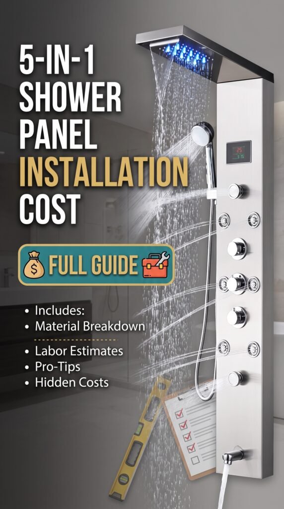 5-in-1 Shower Panel Installation Cost: Full Guide - Gadgetsorder