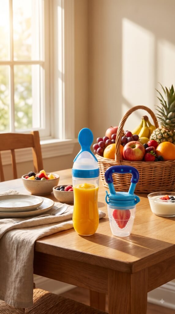 Silicone Baby Bottle With Spoon: Best Feeding Guide - Gadgetsorder